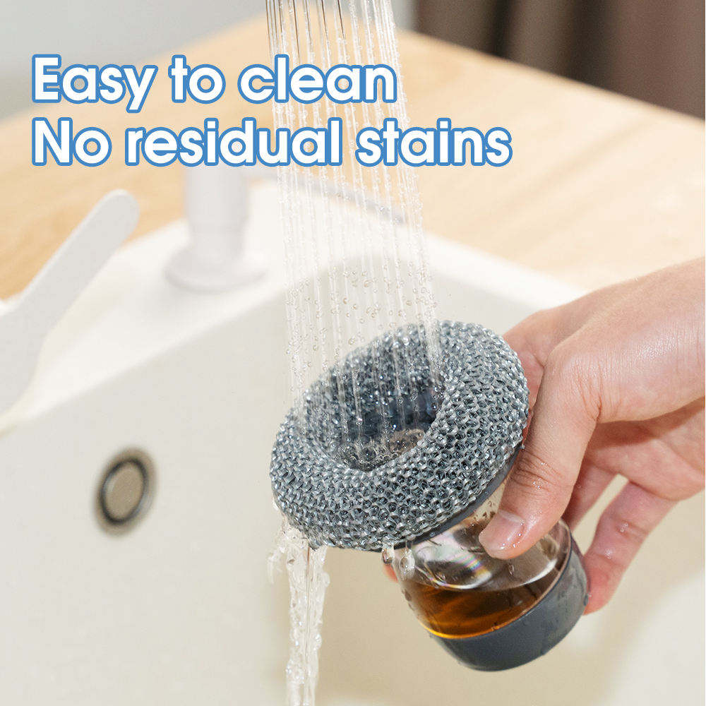PET Soap Dispensing Palm Scrub Cleaning Brush