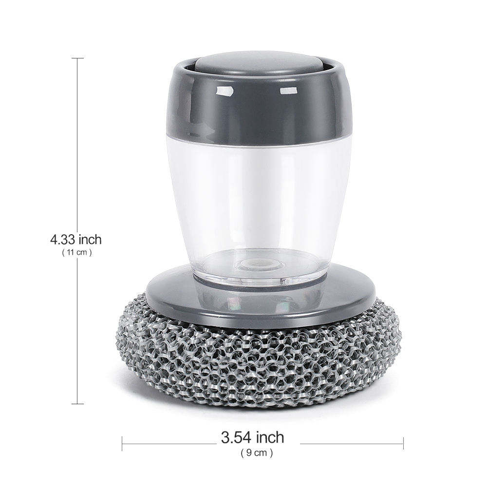 PET Soap Dispensing Palm Scrub Cleaning Brush