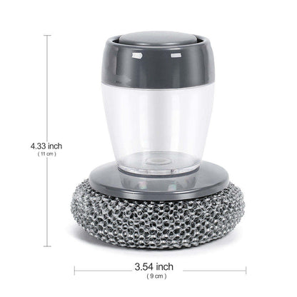 PET Soap Dispensing Palm Scrub Cleaning Brush
