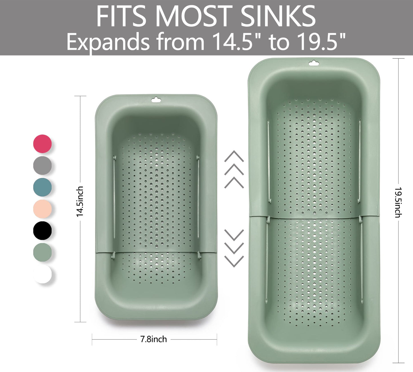 Adjustable Over the Sink Colander