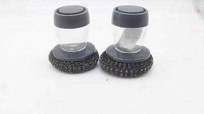 PET Soap Dispensing Palm Scrub Cleaning Brush